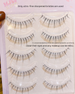 Natural False Eyelashes – A07 Transparent Band Anime Barbie Demon Style - Image 11