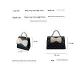 High-end mini bag with bow for women style trendy chain lipstick bag single shoulder crossbody bag - Image 6