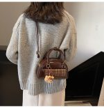 Vintage Plaid Toast Handbag Convertible Shoulder Crossbody Bag - Image 13