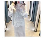 Chic Lace Mesh Blouse – Semi-Turtleneck Elegant Base Layer - Image 16
