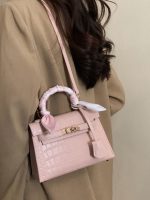 Luxury Crocodile Embossed Kelly Handbag - Image 3