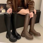 V-shaped Thick-soled Woodpecker Long Boots for Women - Image 4