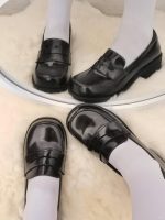 Uniity Brown JK Uniform Shoes - Lightweight Japanese School Loafers for Girls - Image 14