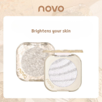 NOVO Highlighter Powder: Shimmer powder for brightening the face, creating a 3D contour, nose shadow, and side shadow. Fine shimmer and pearlescent finish, ideal for contouring. - Image 7