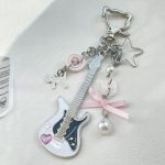 Handmade Beaded Cat Electric Guitar Keychain – Cute Kawaii Charm for Bags, Binders & Keys - Image 6
