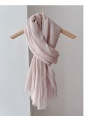 Cotton Linen Shawl Scarf – Lightweight Sun Protection Travel Wrap for Women - Image 9