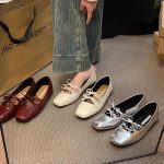 French Bow Lace-Up Mary Jane Flats for Women - Image 15