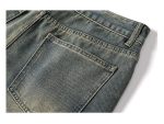 Vintage Washed Straight Leg Cargo Denim Jeans - Image 7