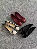 Red Patent Leather Bow Ballet Flats - Image 4
