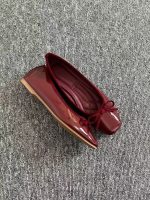 Red Patent Leather Bow Ballet Flats - Image 2