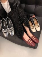 French Bow Lace-Up Mary Jane Flats for Women - Image 10