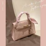 Luxury Crocodile Embossed Kelly Handbag - Image 12