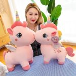 Super Soft Pink Unicorn Plush Toy - Cute Cloth Doll & Sleeping Pillow for Girls - Image 2