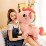 Super Soft Pink Unicorn Plush Toy - Cute Cloth Doll & Sleeping Pillow for Girls - Image 4