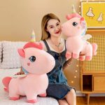 Super Soft Pink Unicorn Plush Toy - Cute Cloth Doll & Sleeping Pillow for Girls - Image 5