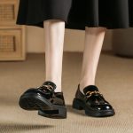 British Style Wedge Loafers for Women - Platform Casual Slip-On Flats, Korean Fashion, Thick Sole - Image 8