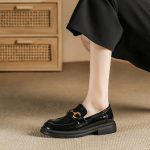 British Style Wedge Loafers for Women - Platform Casual Slip-On Flats, Korean Fashion, Thick Sole - Image 9