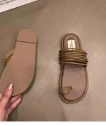 Roman Royal Toe Ring Flat Slippers for Women – Outdoor Sandals - Image 10