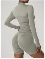 Seamless High-Waist Yoga Shorts for Women - Peach Butt Lift & Tummy Control, High-Stretch Fitness Running Shorts - Image 3