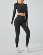 Seamless Strappy Support Yoga Set - Image 8