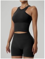 Seamless High-Waist Yoga Shorts for Women - Peach Butt Lift & Tummy Control, High-Stretch Fitness Running Shorts - Image 9