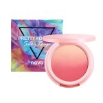 NOVO dreamy three-color gradient blush rouge peach sunset golden orange natural nude makeup blush - Image 13