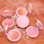 NOVO dreamy three-color gradient blush rouge peach sunset golden orange natural nude makeup blush - Image 10