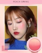 NOVO dreamy three-color gradient blush rouge peach sunset golden orange natural nude makeup blush - Image 3