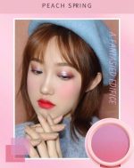 NOVO dreamy three-color gradient blush rouge peach sunset golden orange natural nude makeup blush - Image 6