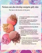 NOVO dreamy three-color gradient blush rouge peach sunset golden orange natural nude makeup blush - Image 12