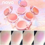 NOVO dreamy three-color gradient blush rouge peach sunset golden orange natural nude makeup blush - Image 7
