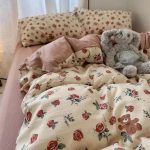 Luxury style maternal and infant grade small bamboo washed cotton bed sheets quilt cover single set - Image 7