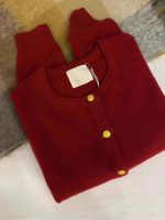 Red Vintage Soft Knit Cardigan for Women - Image 2