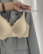 Sports bra girls u-shaped thin bra seamless no rims small chest push-up bra shockproof running bra - Image 2