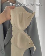 Sports bra girls u-shaped thin bra seamless no rims small chest push-up bra shockproof running bra - Image 3