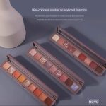 NOVO eye shadow palette makeup-free waterproof earth-color pearlescent matte glitter - Image 3