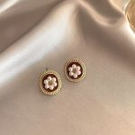 Retro Red Baroque Pearl Simple and High-end  Earrings for Women - Image 12
