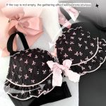 Japanese Sweet Girl Underwear Breasts Gathering to Make Bigger No Wires Anti-Sagging Cute Lolita Bra Set - Image 2