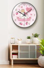 Cute Hello Kitty wall clock for children's room, fun quartz clock for kids' room, small fresh cartoon design, no-drill installation - Image 8
