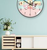 Cute Kuromi wall clock, cartoon design for children's room, small fresh style, adorable bedroom clock for students and study, quartz clock. - Image 5