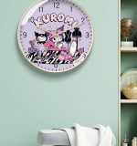 Cute Kuromi wall clock, cartoon design for children's room, small fresh style, adorable bedroom clock for students and study, quartz clock. - Image 6