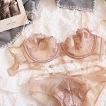French Embroidered Mesh Lace-Up Ultra-Thin Push-Up Bra Set – Large Bust Minimizing, Soft Underwire - Image 7