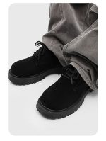 Men’s Suede Derby Work Shoes – Low-Top Retro Thick Sole Breathable Boots - Image 16