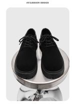 Men’s Suede Derby Work Shoes – Low-Top Retro Thick Sole Breathable Boots - Image 14