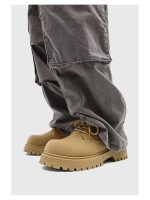 Men’s Suede Derby Work Shoes – Low-Top Retro Thick Sole Breathable Boots - Image 5