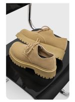 Men’s Suede Derby Work Shoes – Low-Top Retro Thick Sole Breathable Boots - Image 12