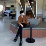 Men’s Corduroy Long Sleeve Oversized Casual Shirt Jacket - Image 11