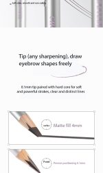 Waterproof Hard Tip Eyebrow Pencil for Natural Hair-Like Brows - Image 18