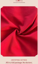 Red Seamless Push-Up Bridal Camisole Bra Set - Image 11