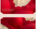 Red Seamless Push-Up Bridal Camisole Bra Set - Image 6